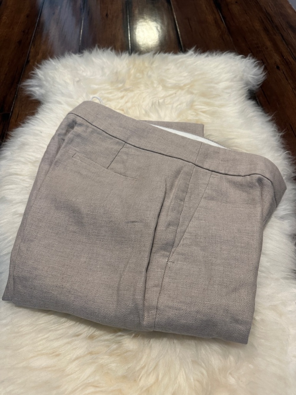 Lightweight Linen-Blend Pants - Taupe